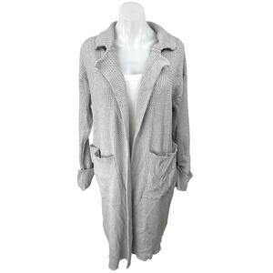 WeWoreWhat Women's Gray Cable Knit Long Sleeve Open Front Cardigan Sweater XXS